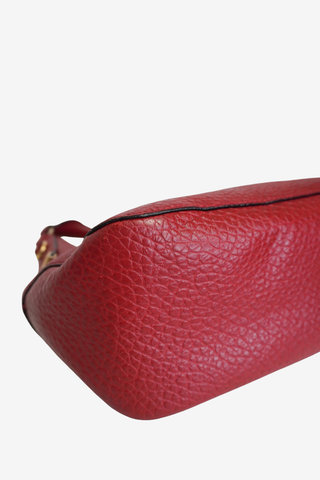 Burberry Red Leather Hobo Bag