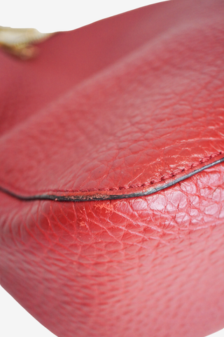 Burberry Red Leather Hobo Bag