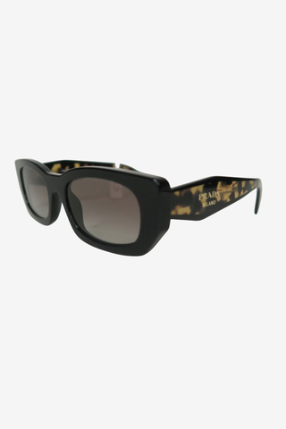 Prada Tortoise Rectangle Sungasses - Designer sunglasses at The Find Luxury Resale - Vancouver, Canada