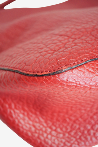 Burberry Red Leather Hobo Bag