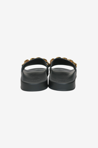 Versace Chain Medusa Head Slide Sandals Sz 36 - Designer shoes at The Find Luxury Resale - Vancouver, Canada