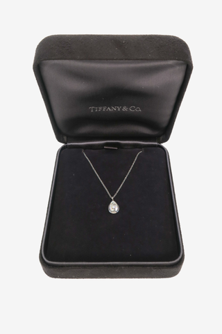 Tiffany & Copy Platinum Diamond Pendant Necklace - Designer Necklace at The Find Luxury Resale - Vancouver, Canada