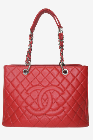 Chanel Red Grand Shopping Tote - Designer handbag at The Find Luxury Resale - Vancouver, Canada