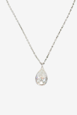 Tiffany & Copy Platinum Diamond Pendant Necklace - Designer Necklace at The Find Luxury Resale - Vancouver, Canada