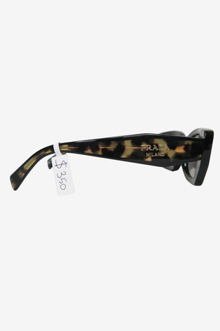 Prada Tortoise Rectangle Sungasses - Designer sunglasses at The Find Luxury Resale - Vancouver, Canada