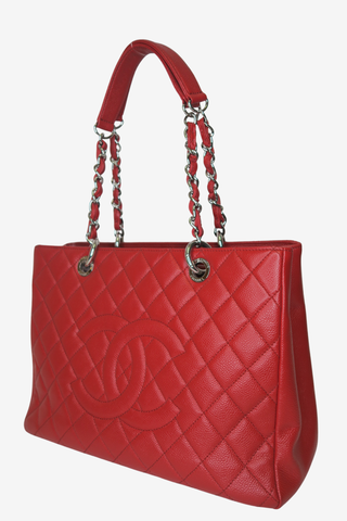 Chanel Red Grand Shopping Tote - Designer handbag at The Find Luxury Resale - Vancouver, Canada