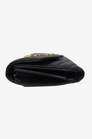 Saint Laurent Leather Compact Wallet - Designer wallet at The Find Luxury Resale - Vancouver, Canada
