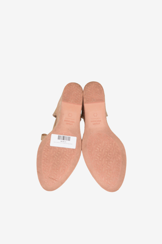 Stuart Weitzman Wedge Pink Sandals sz 8.5 - Designer heels at The Find Luxury Resale - Vancouver, Canada