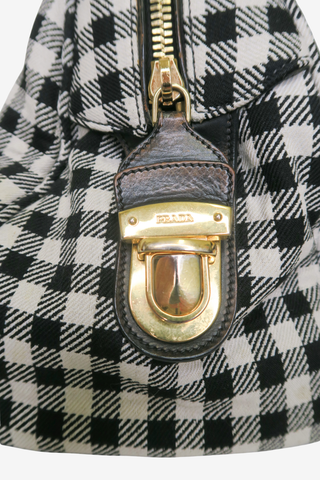 Prada Jacquard Check Handle Bag - Designer Handbags at The Find Luxury Resale - Vancouver, Canada