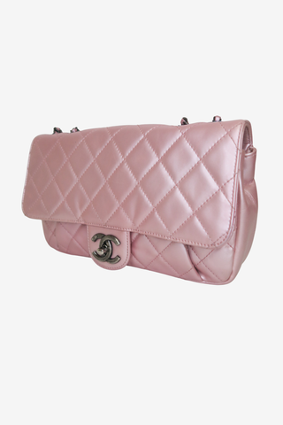 Chanel Timeless Classic Pink Metallic Medium Bag - Designer Handbags at The Find Luxury Resale - Vancouver, Canada