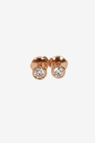 Tiffany & Co 18k Rose Gold Diamonds By The Yard Earrings - Designer Earrings at The Find Luxury Resale - Vancouver, Canada