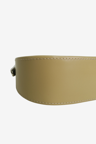 Salvatore Ferregamo Beige Leather Shoulder Bag - Designer handbag at The Find Luxury Resale - Vancouver, Canada