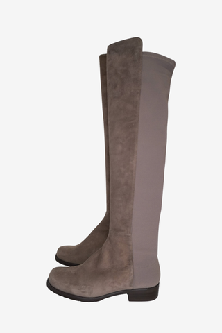 Stuart Weitzman 50/50 Grey Boots sz 5