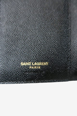 Saint Laurent Leather Compact Wallet - Designer wallet at The Find Luxury Resale - Vancouver, Canada
