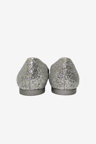 Jimmy Choo Glitter Flats sz 37 - Designer shoes at The Find Luxury Resale - Vancouver, Canada