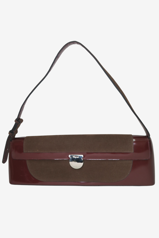 Salvatore Ferregamo Brown Shoulder Bag - Designer handbag at The Find Luxury Resale - Vancouver, Canada