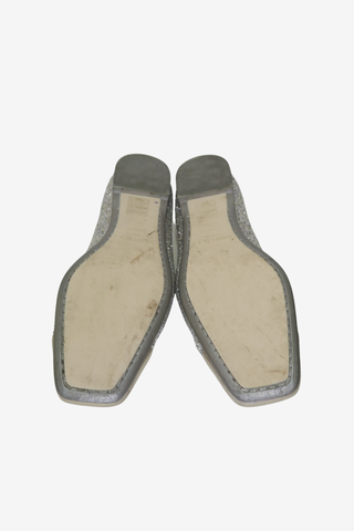 Jimmy Choo Glitter Flats sz 37 - Designer shoes at The Find Luxury Resale - Vancouver, Canada