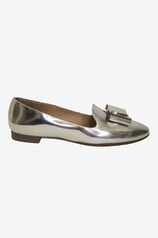 Salvatore Ferragamo Gold Loafer sz 6 - Designer Flats at The Find Luxury Resale - Vancouver, Canada