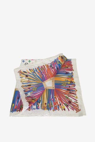 Louis Vuitton Multicolour Fringes Scarf - Designer scarf at The Find Luxury Resale - Vancouver, Canada
