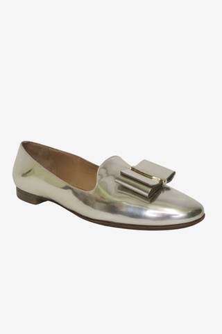 Salvatore Ferragamo Gold Loafer sz 6 - Designer Flats at The Find Luxury Resale - Vancouver, Canada