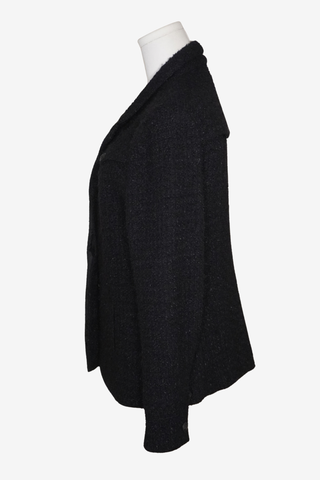 Chanel Tweed Jacket Black sz 44 - Designer Jacket at The Find Luxury Resale - Vancouver, Canada