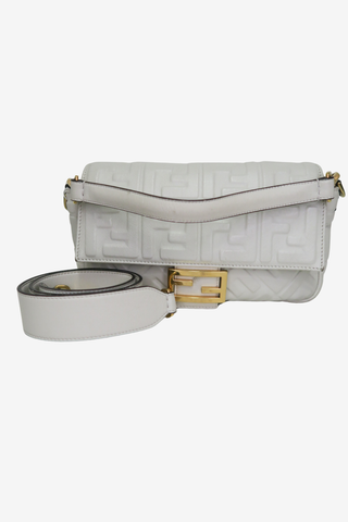 Fendi White Leather Baguette - Designer Handbags at The Find Luxury Resale - Vancouver, Canada