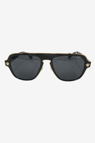 Versace Gold/Black Sunglasses - Designer sunglasses at The Find Luxury Resale - Vancouver, Canada