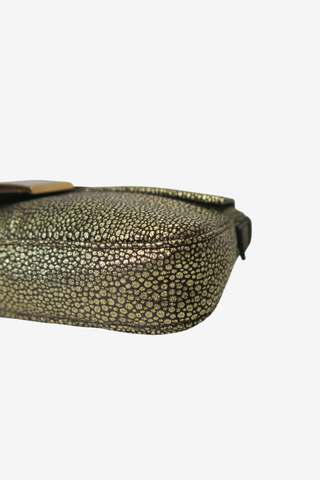 Fendi Metallic Gold Baguette Bag - Designer Handbags at The Find Luxury Resale - Vancouver, Canada