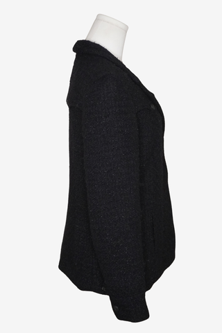 Chanel Tweed Jacket Black sz 44 - Designer Jacket at The Find Luxury Resale - Vancouver, Canada