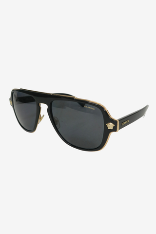 Versace Gold/Black Sunglasses - Designer sunglasses at The Find Luxury Resale - Vancouver, Canada