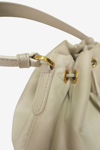 Prada Tessuto Nylon Bucket Bag - Designer Handbags at The Find Luxury Resale - Vancouver, Canada