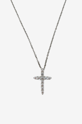 Tiffany Mini Cross Pendant Necklace - Designer Necklaces at The Find Luxury Resale - Vancouver, Canada