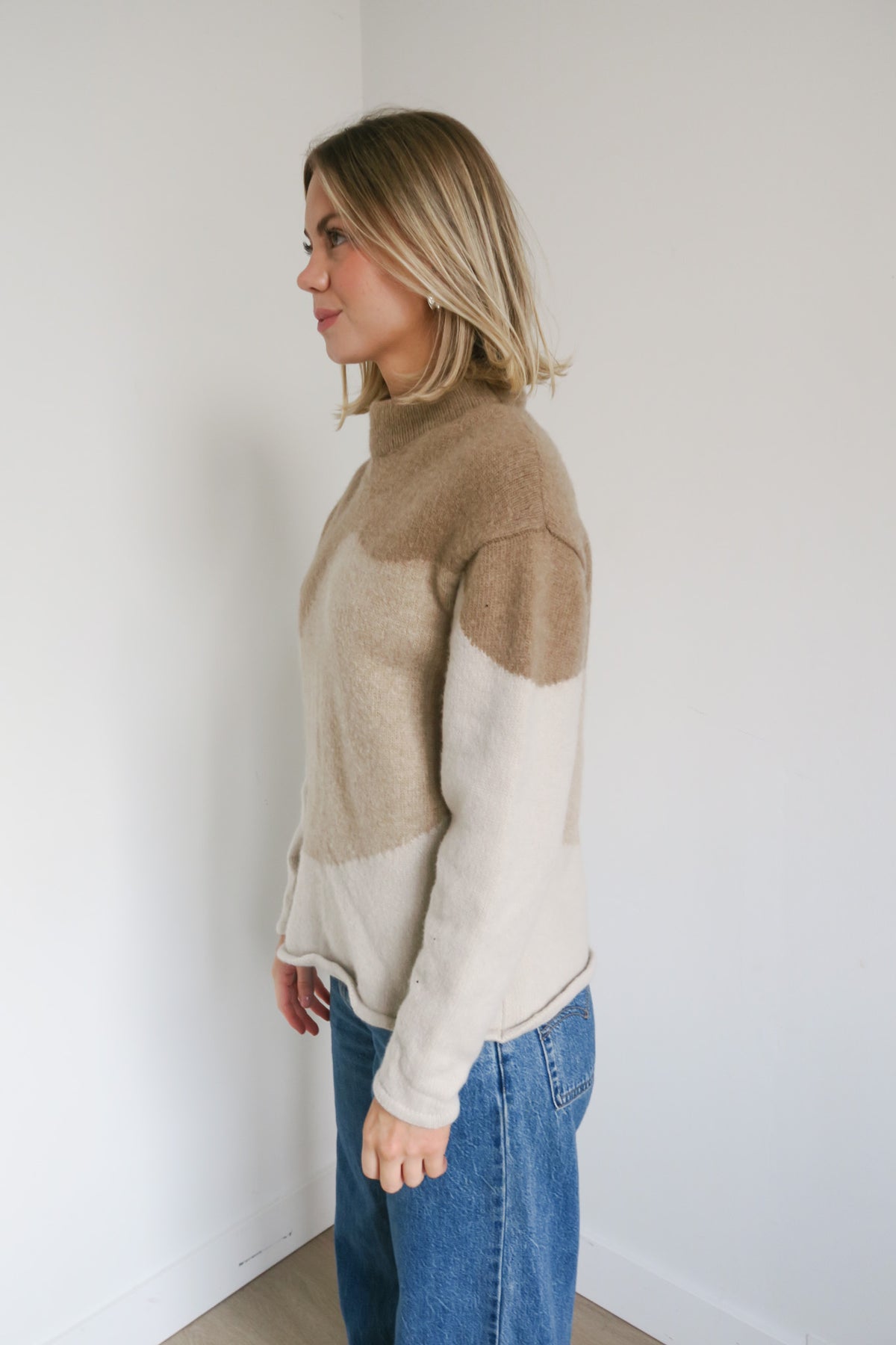 Theory Wool Mock Neck Sweater sz S