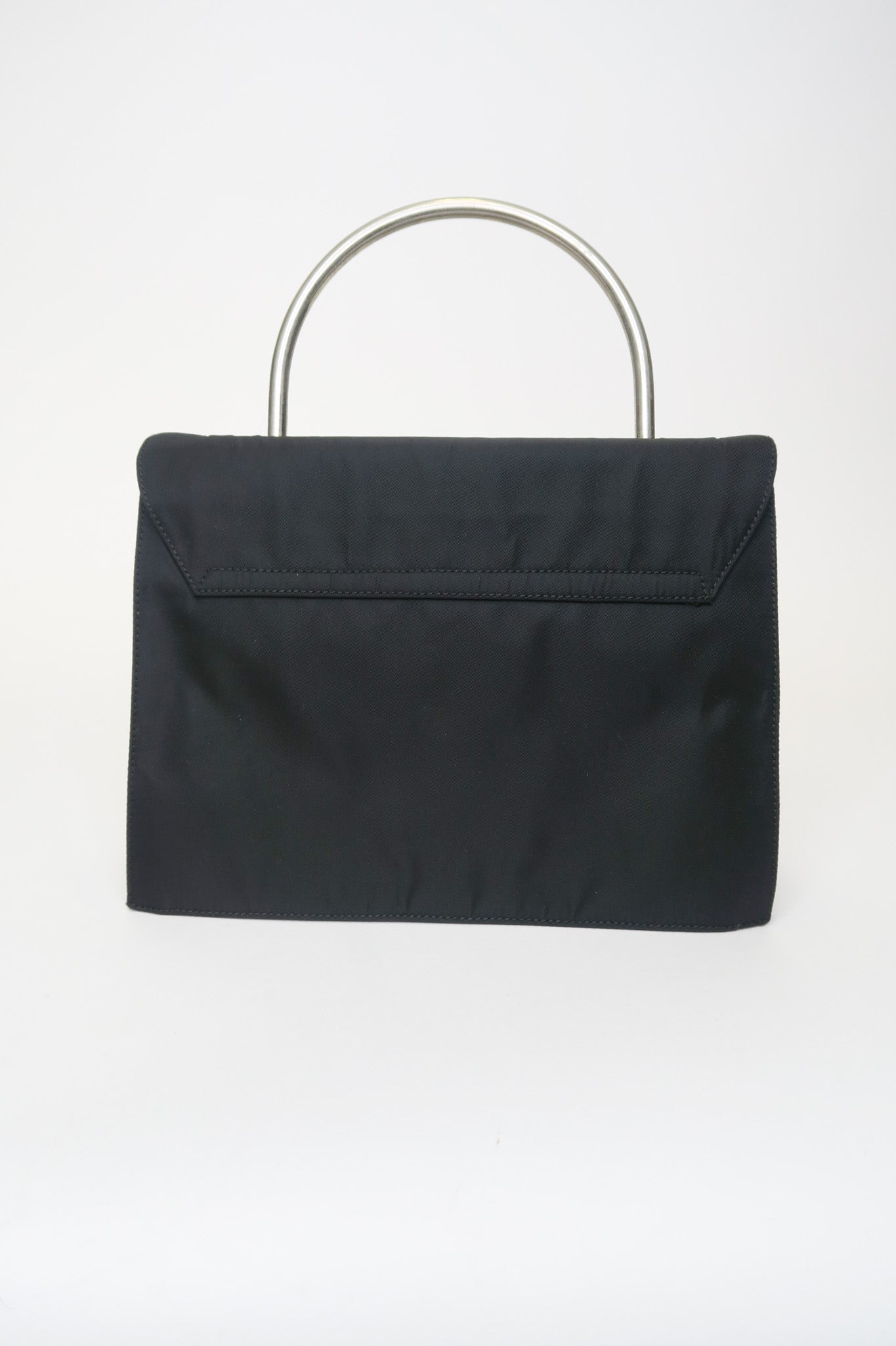 Prada 1990 s Vintage Metal Handle Bag The Find Studio