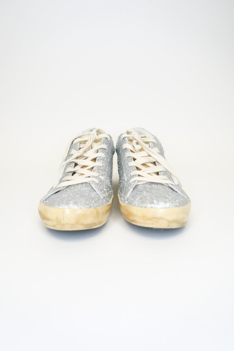 Golden Goose Glitter Accents Sneakers sz 37