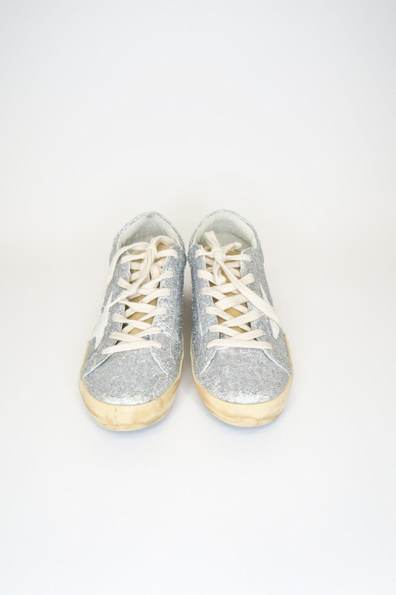 Golden Goose Glitter Accents Sneakers sz 37