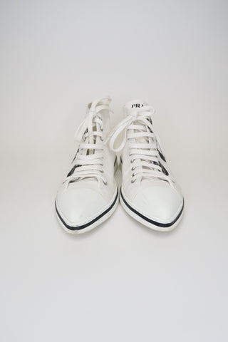 Prada Canvas Graphic Print Sneakers sz 36.5 - Designer Sneakers at The Find Luxury Resale - Vancouver, Canada