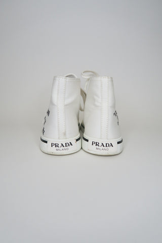 Prada Canvas Graphic Print Sneakers sz 36.5 - Designer Sneakers at The Find Luxury Resale - Vancouver, Canada