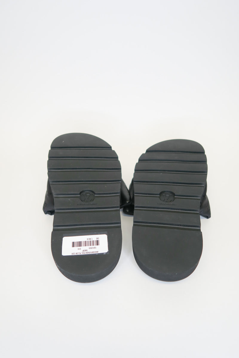 Louis Vuitton Satin Printed Slides sz 38