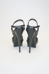 Saint Laurent Tribute Leather T-Strap Sandals sz 36