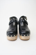 Loeffler Randall Leather Studded Accents Slingback Clogs sz 6