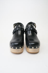 Loeffler Randall Leather Studded Accents Slingback Clogs sz 6