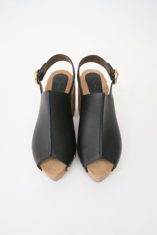 Stella McCartney Vegan Leather Studded Accents Slingback Sandals sz 36 - Designer Sandals at The Find Luxury Resale - Vancouver, Canada