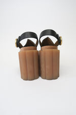 Stella McCartney Vegan Leather Studded Accents Slingback Sandals sz 36