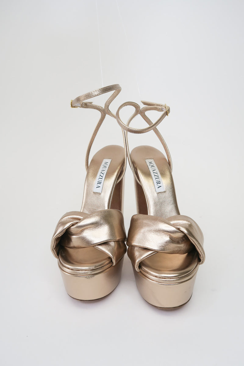 Aquazzura Leather Platform Sandals sz 36