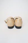 Chanel Interlocking CC Logo Lambskin D'Orsay Flats sz 36.5 C