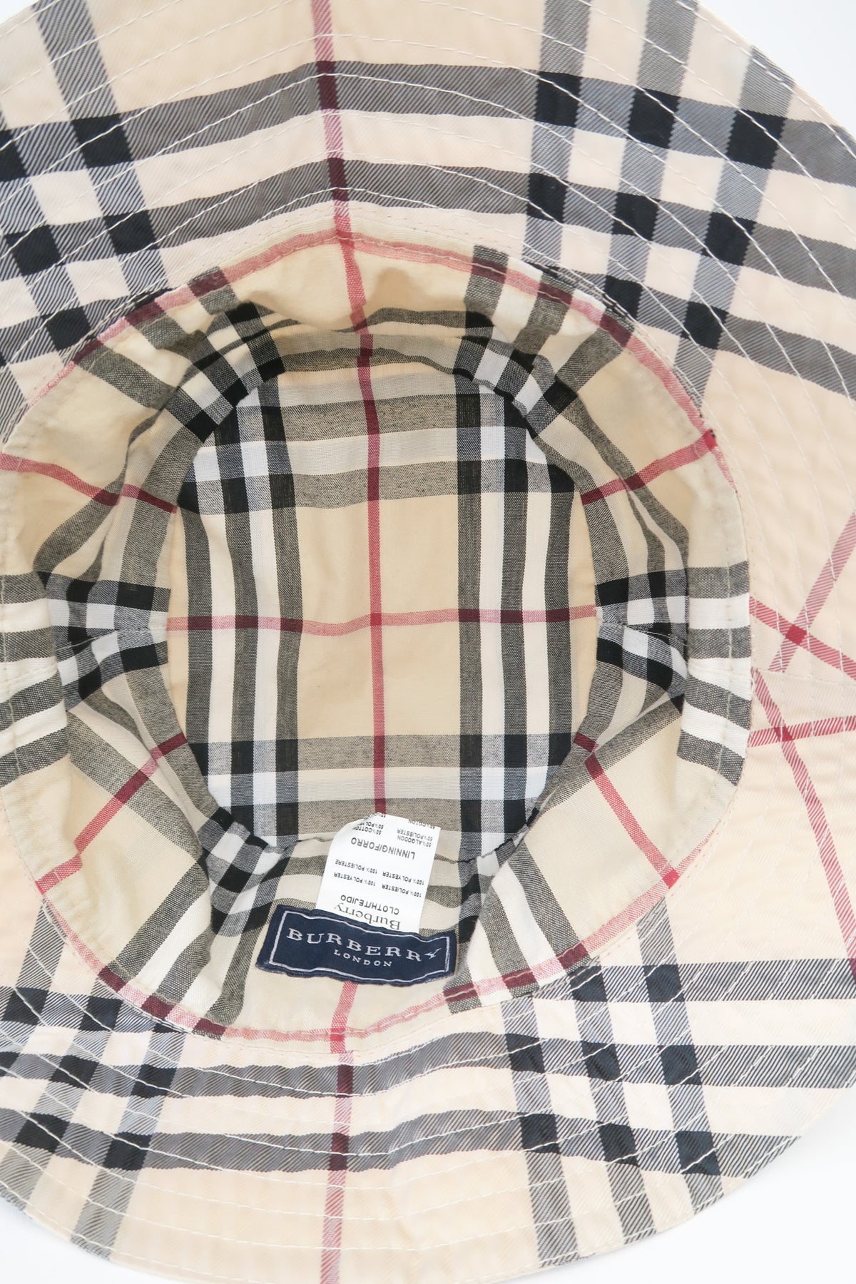 Burberry London Nova Check Pattern Bucket Hat