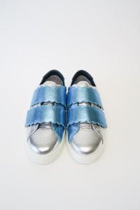 Fendi Leather Colorblock Pattern Sneakers sz 37