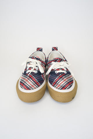 Celine Plaid Canvas Sneakers sz 37 - Designer Sneakers at The Find Luxury Resale - Vancouver, Canada