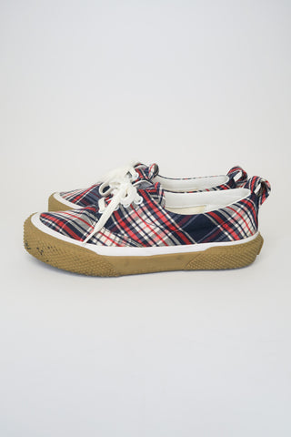 Celine Plaid Canvas Sneakers sz 37 - Designer Sneakers at The Find Luxury Resale - Vancouver, Canada